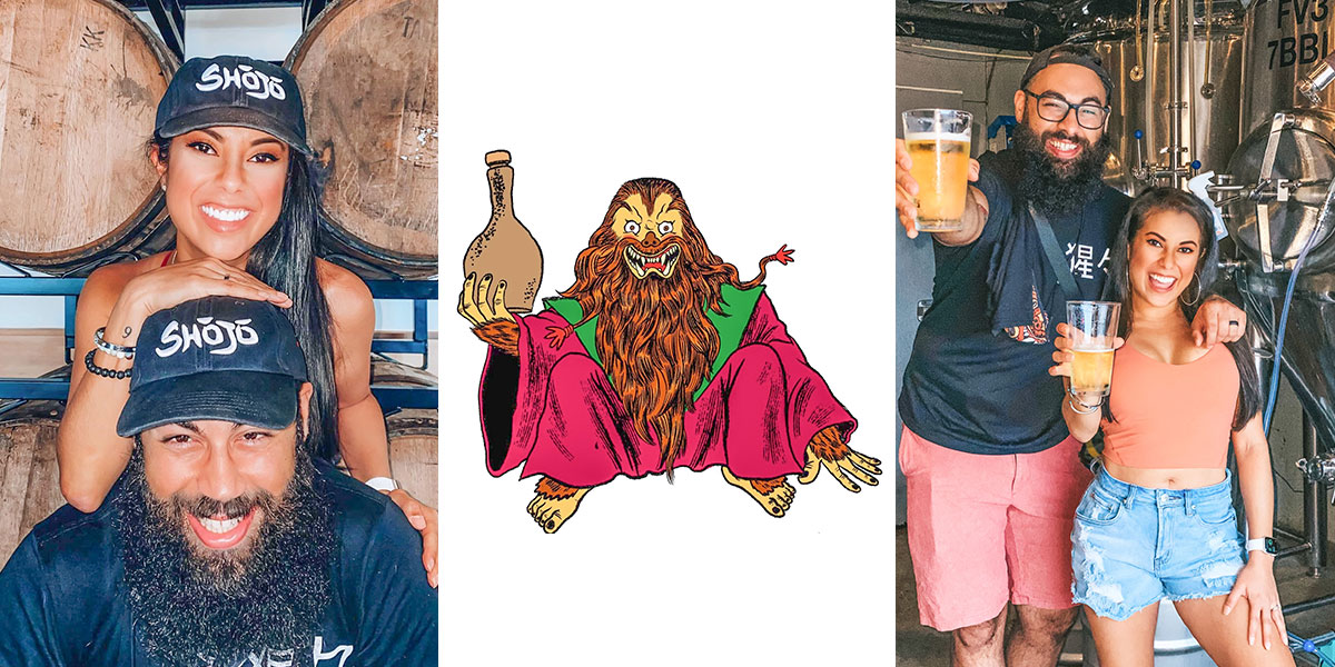 shojo-brewery-founders-posing-in-brewhouse-and-illustration